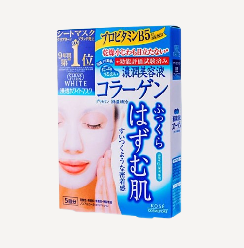 Kose Clear Turn White Mask Collagen - Maska s kolagénom 5ks