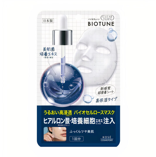 Kose Clear Turn Biotune Bio Cellulose Mask Extra Moist - Extra hydratačná biocelulózová maska