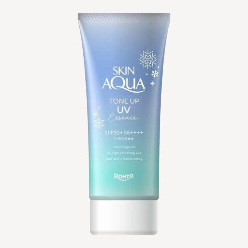 Rohto Mentholatum Skin Aqua Tone Up UV Essence SPF 50 opaľovací krém s tónovacím efektom