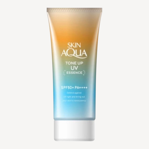 Rohto Mentholatum Skin Aqua Tone Up UV Essence SPF 50 PA+++ Latte Beige opaľovací krém s tónovacím efektom
